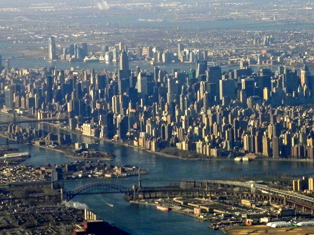 New York City Landing At LaGuardia 05 UN Building, Empire State Building, Buildings Near Central Park From Northeast Close Up